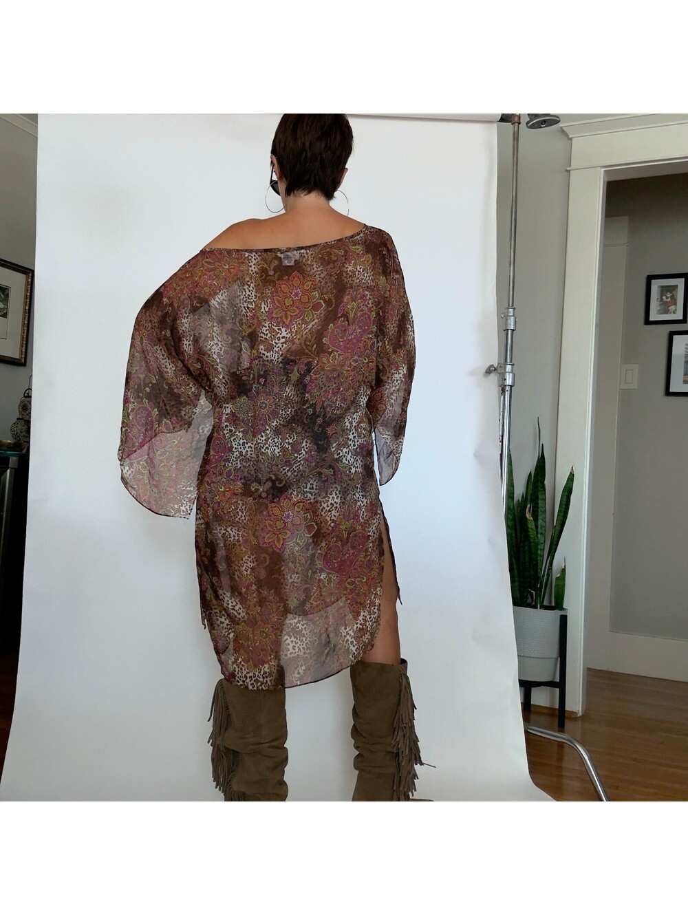 Y2K Vintage Silk Dress - Picture 7 of 8